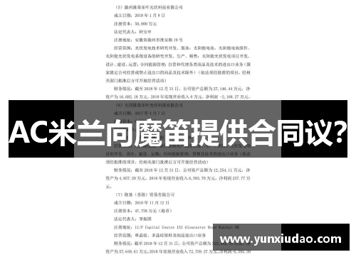 AC米兰向魔笛提供合同议？